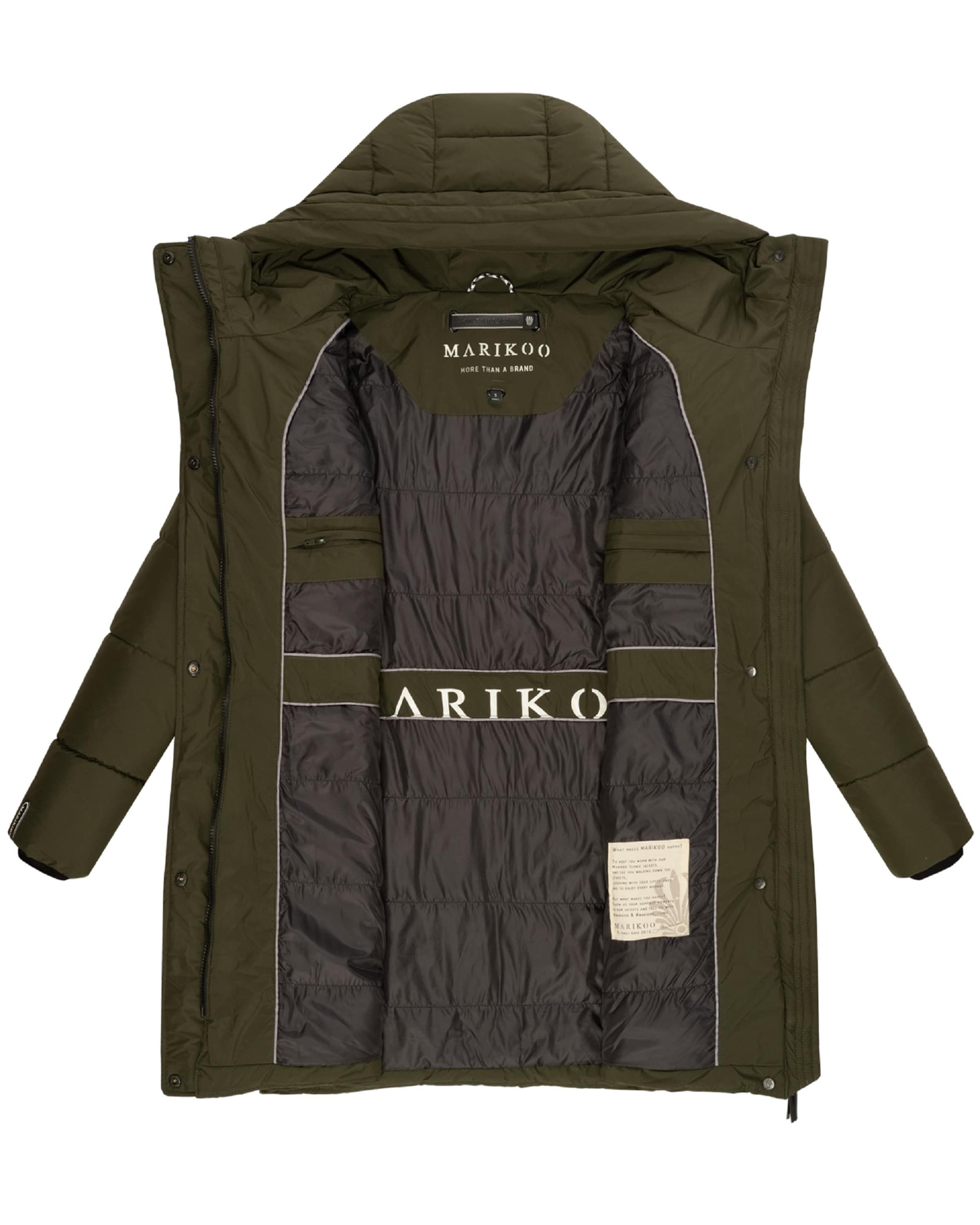 MARIKOO Winter coat 'Karumikoo XVI' in Green