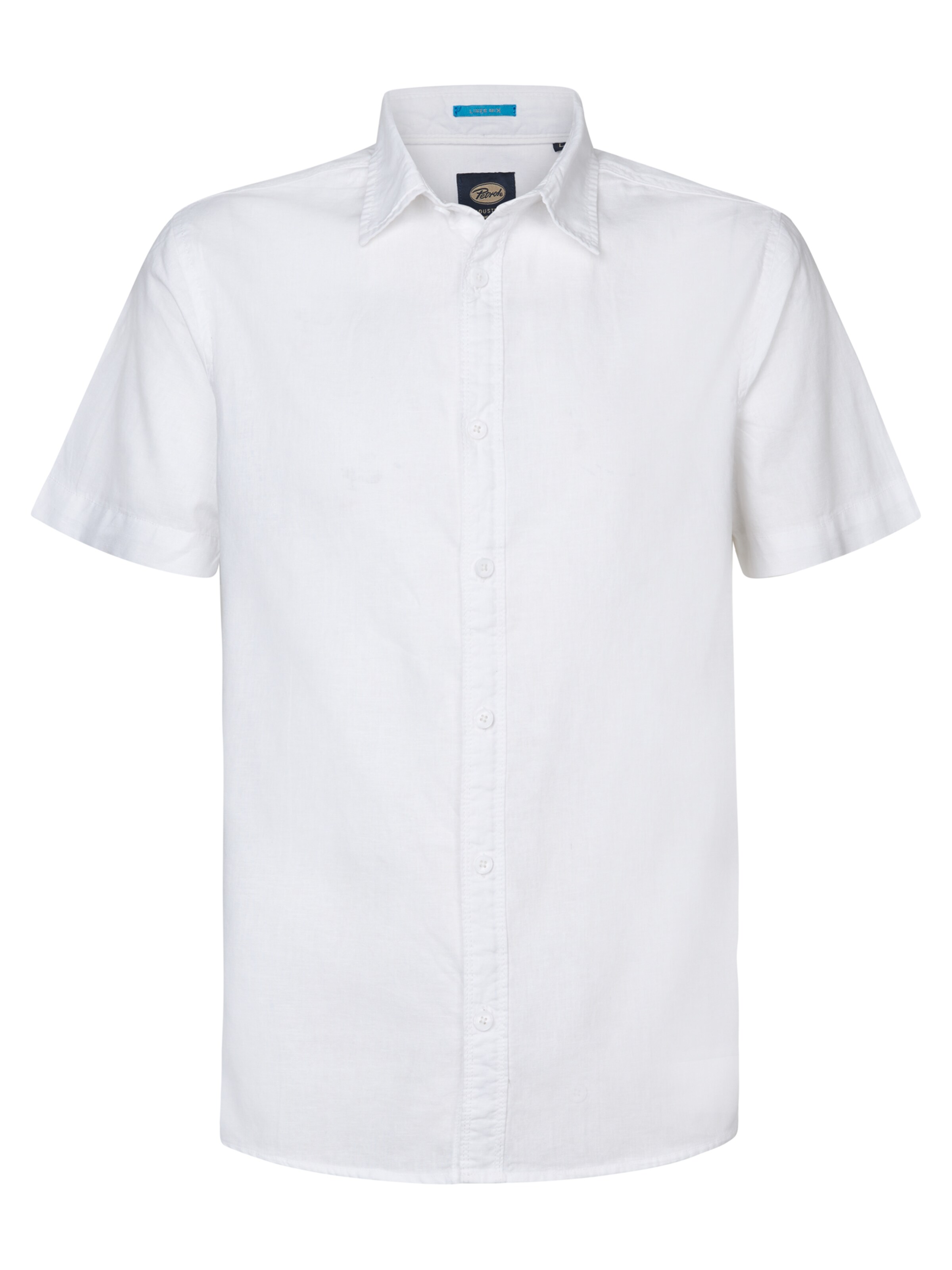 Petrol Industries Rovný strih Košeľa 'Oceanbreeze' - Biela: predná strana