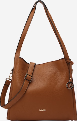 L.CREDI Shoulder Bag 'Judith' in Brown: front
