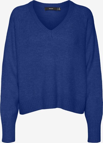 VERO MODA Trui 'ELLYLEFILE' in Blauw: voorkant