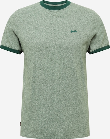 Superdry Majica 'Ringer' | zelena barva: sprednja stran