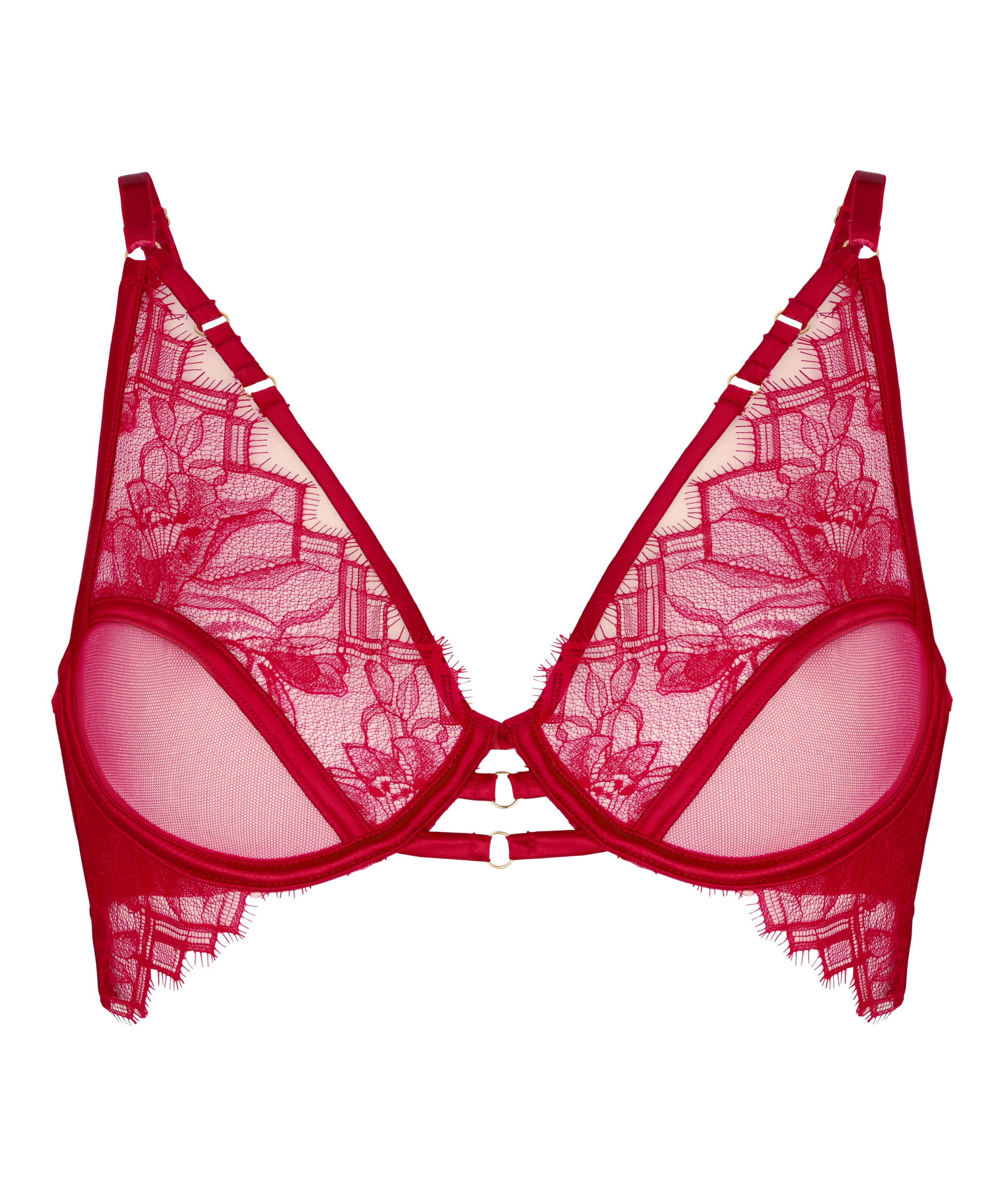Hunkemöller Triangle Bra in Pink: front