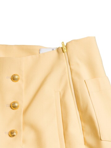 Rua & Rua Wide Leg Bundfaltenhose in Gelb