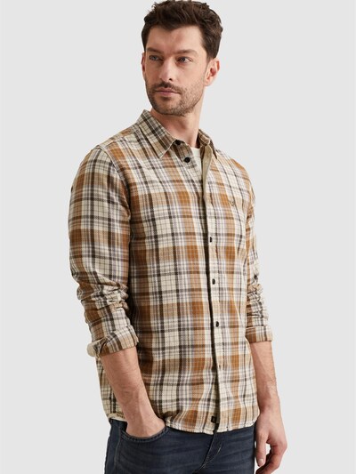 PME Legend Overhemd 'Shirt with allover check pattern' in S in de kleur Oranje, Productweergave