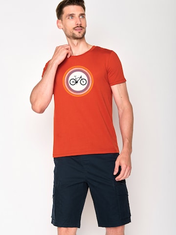 GREENBOMB Shirt 'Bike Target' in Red: front