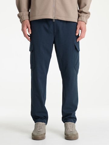 Loosefit Pantalon cargo 'Stone Dual' CHASIN' en bleu : devant