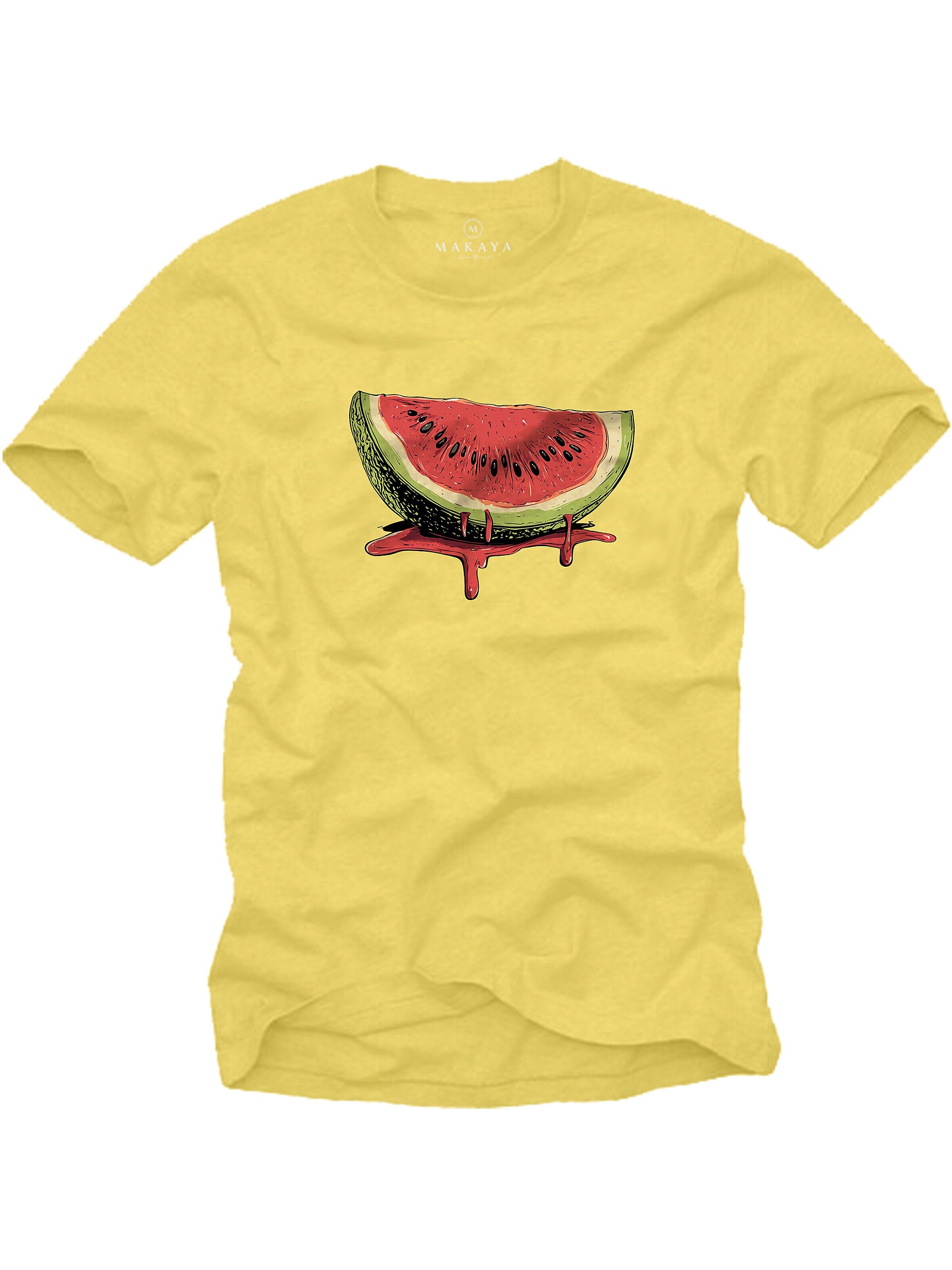 MAKAYA Shirt 'Watermelon'‌‌‌‌‌‌ in Gelb: Vorderseite