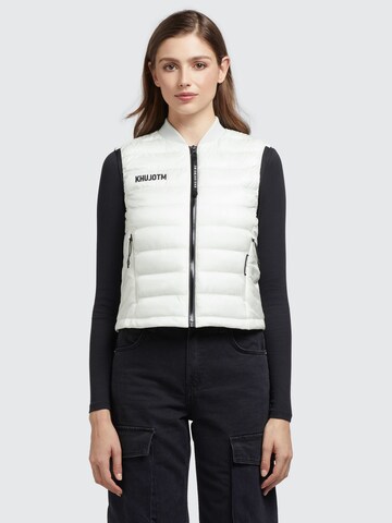 khujo Bodywarmer 'Stacy Shiny' in Wit: voorkant