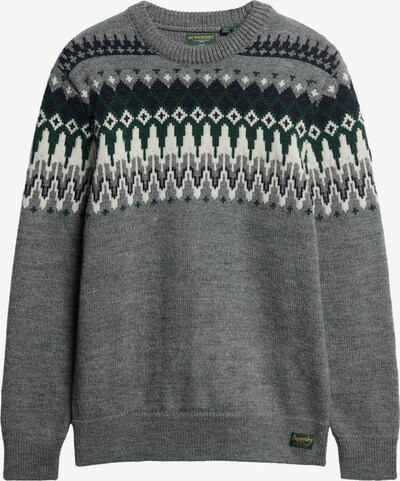 Superdry Sweater in Grey / Dark green / Black / White, Item view