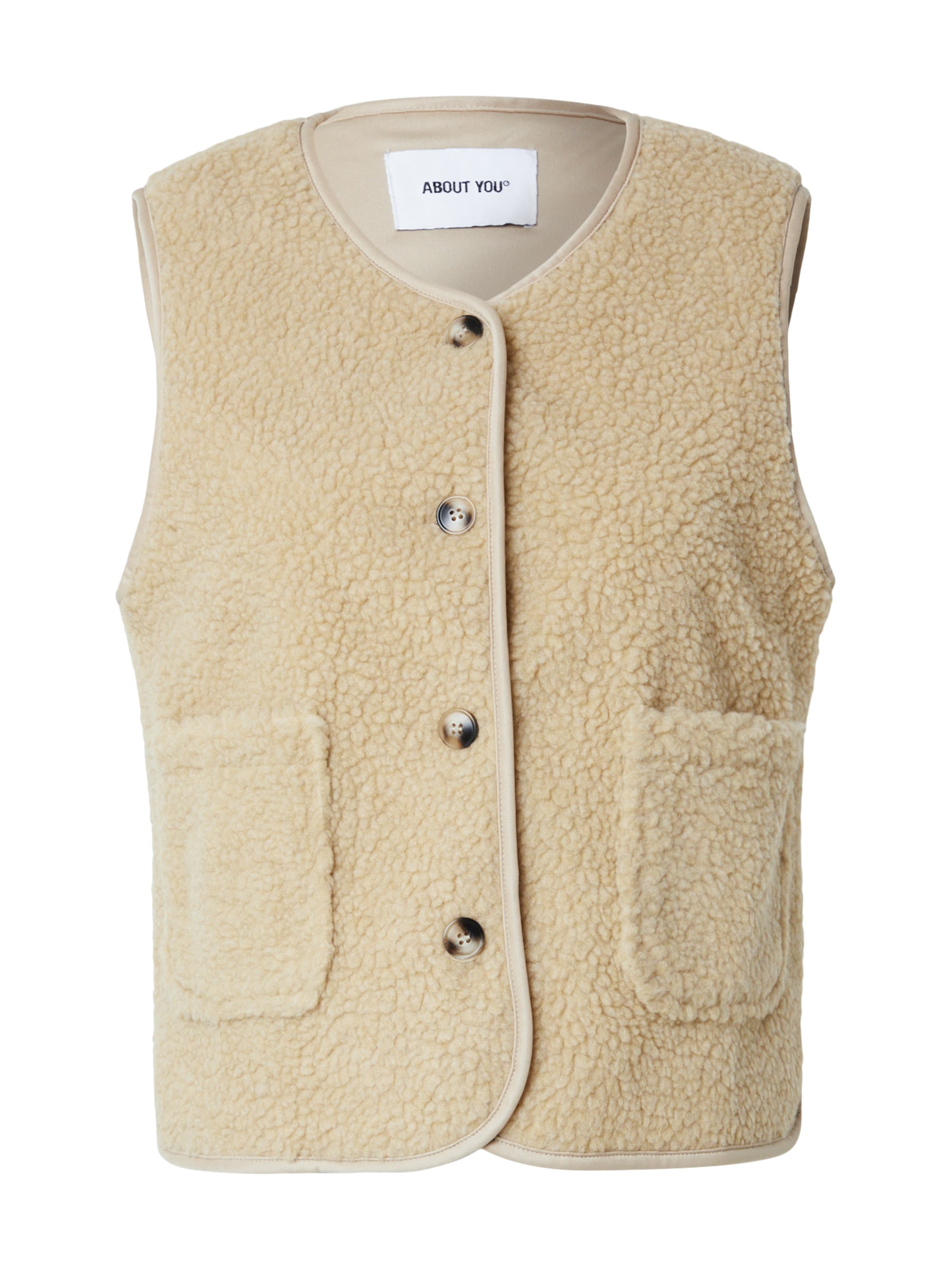 ABOUT YOU Weste 'Belinda' in Beige: Vorderseite