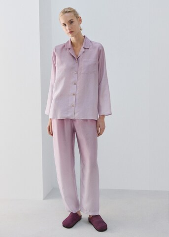 MANGO Pajama Shirt 'Habi' in Purple
