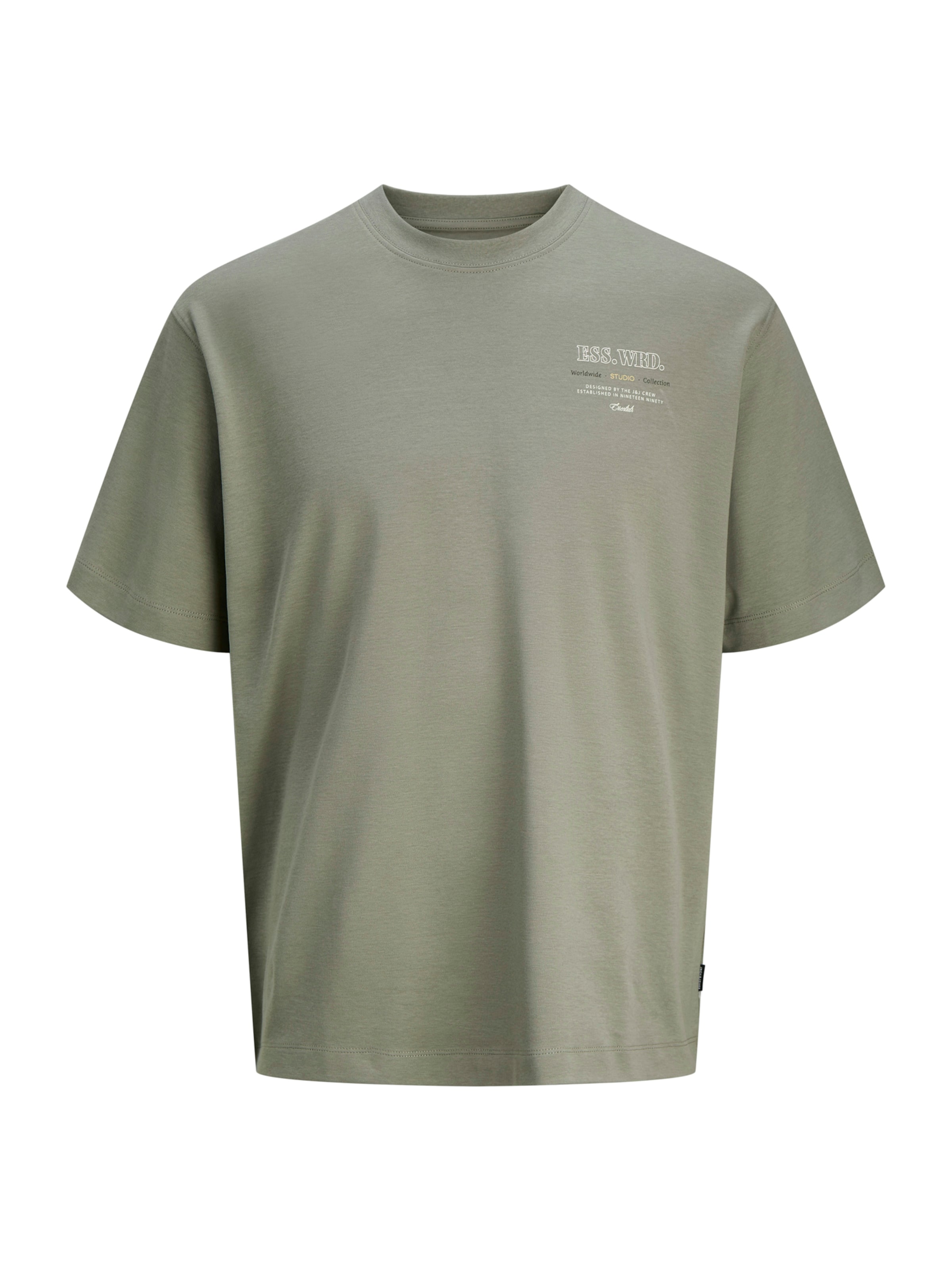 Jack & Jones Plus Tričko 'JJEURBAN EDGE STUDIO' – šedá: přední strana