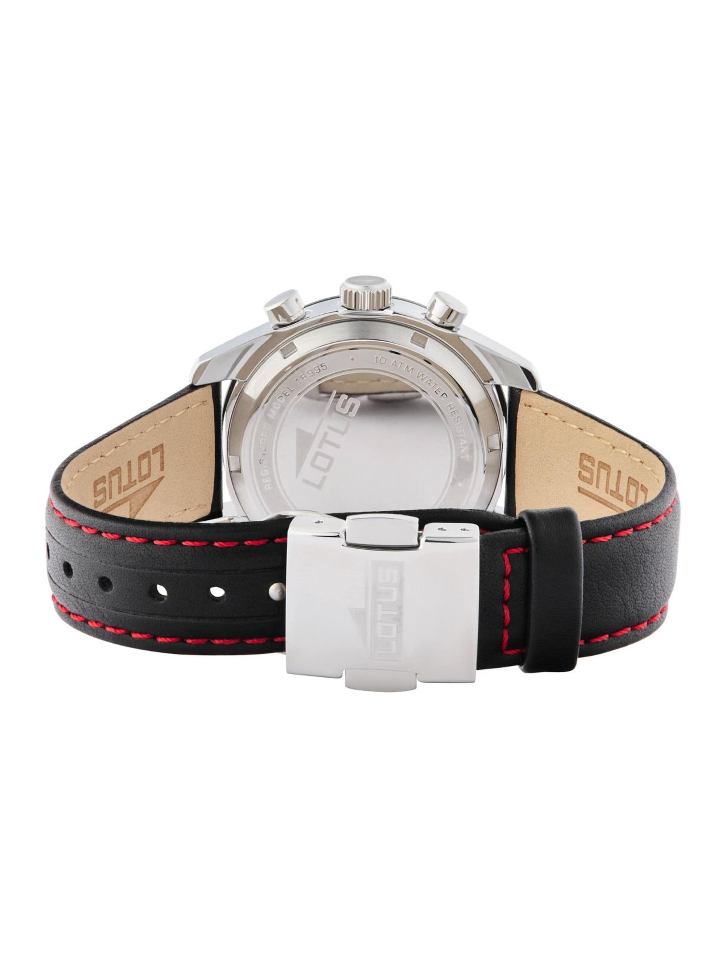 Lotus Analoog horloge in Zwart