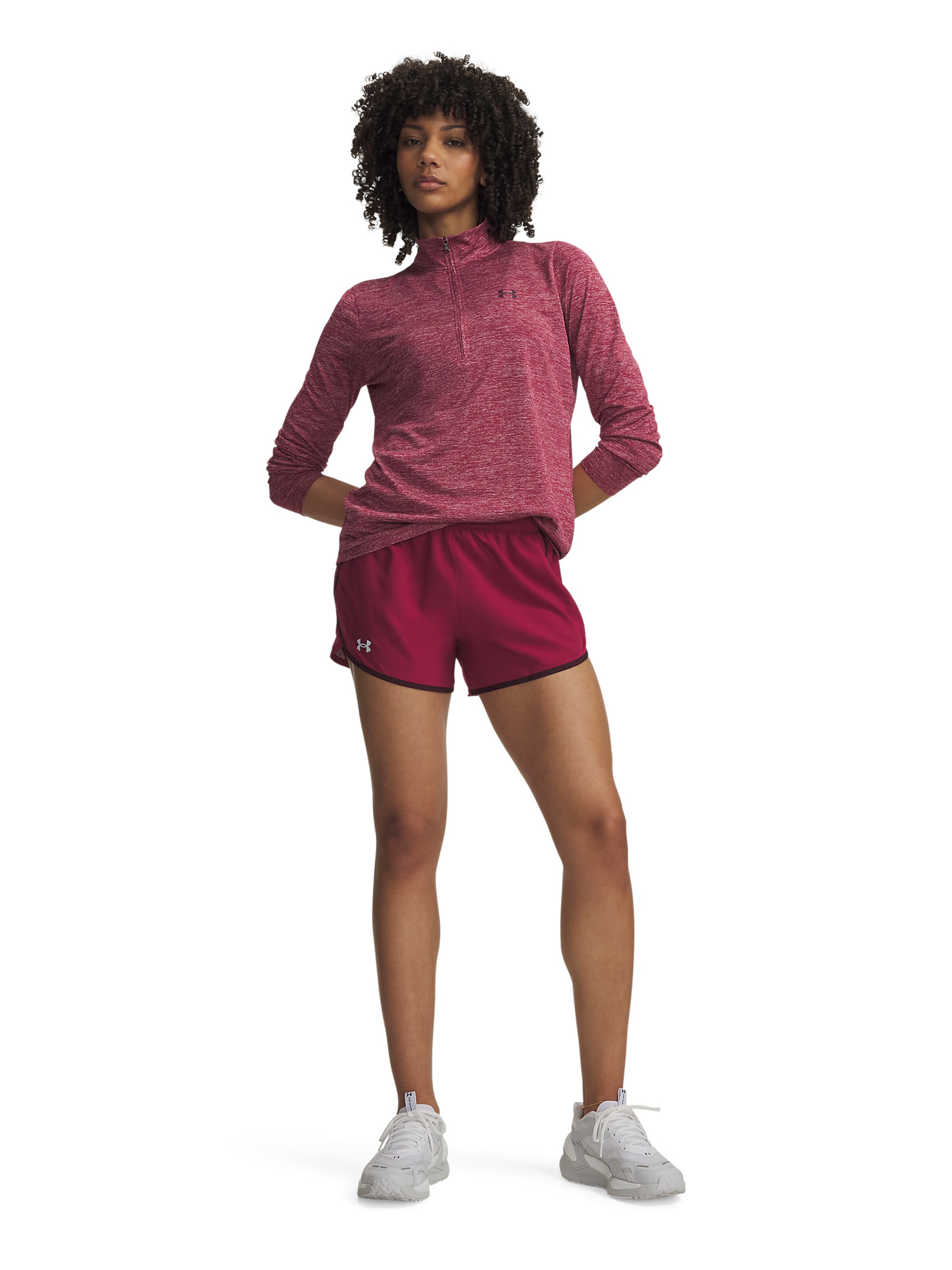 UNDER ARMOUR Regular Workout Pants 'Fly By 3' in Red