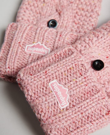 Superdry Full Finger Gloves in Pink