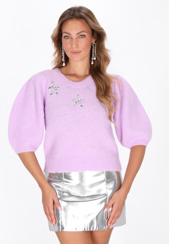 faina Πουλόβερ σε λιλά: μπροστά