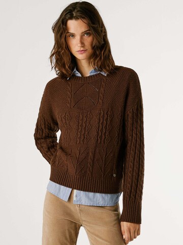 Pepe Jeans Sweater 'Cosma' in Brown: front
