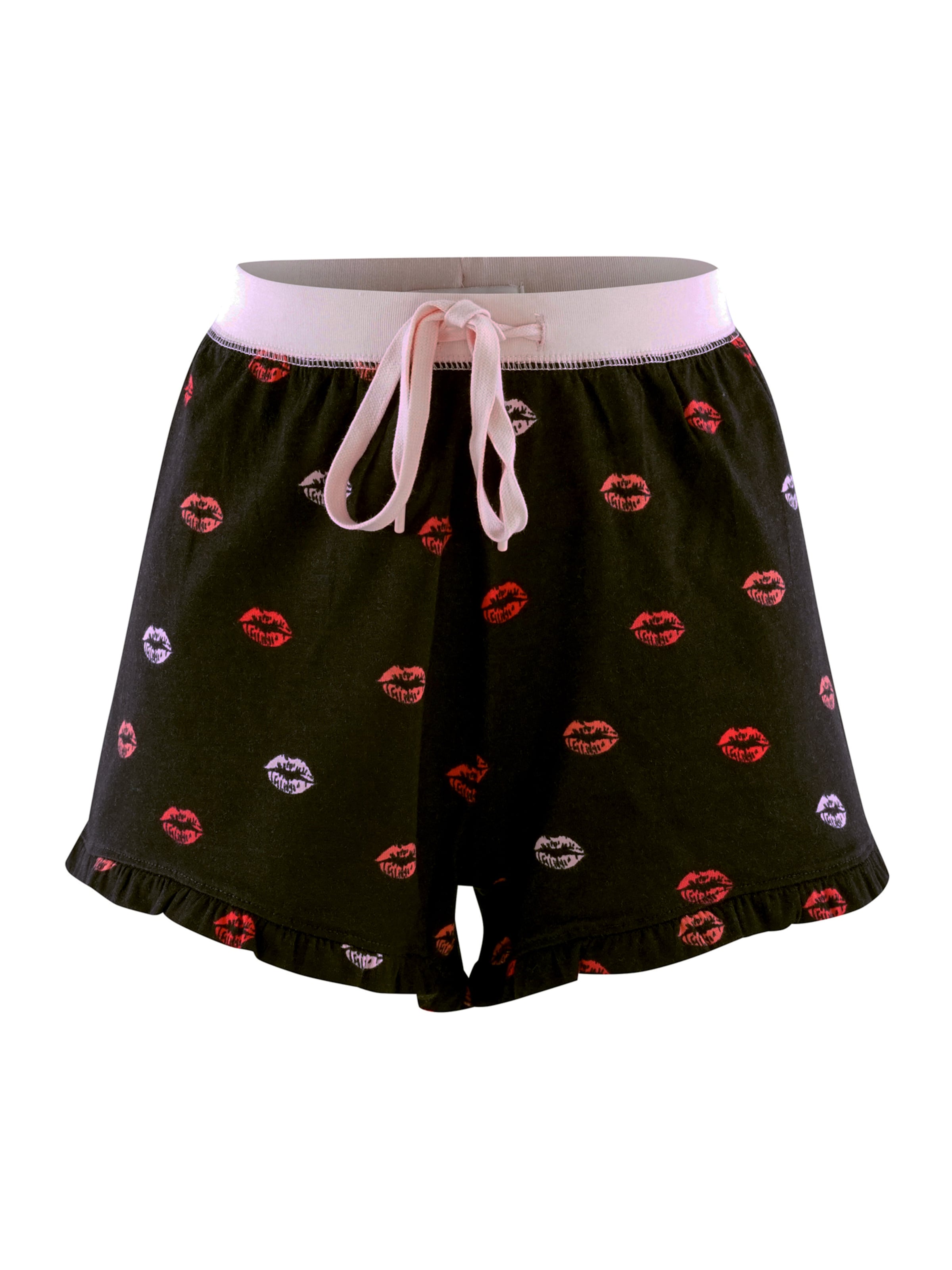 PJ Salvage Pajama pants 'Be Mine' in Black: front