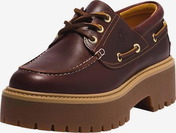 TIMBERLAND Veterschoen 'STST BOAT SHOE BURG, Wide TB0A2QDM' in Rood: voorkant