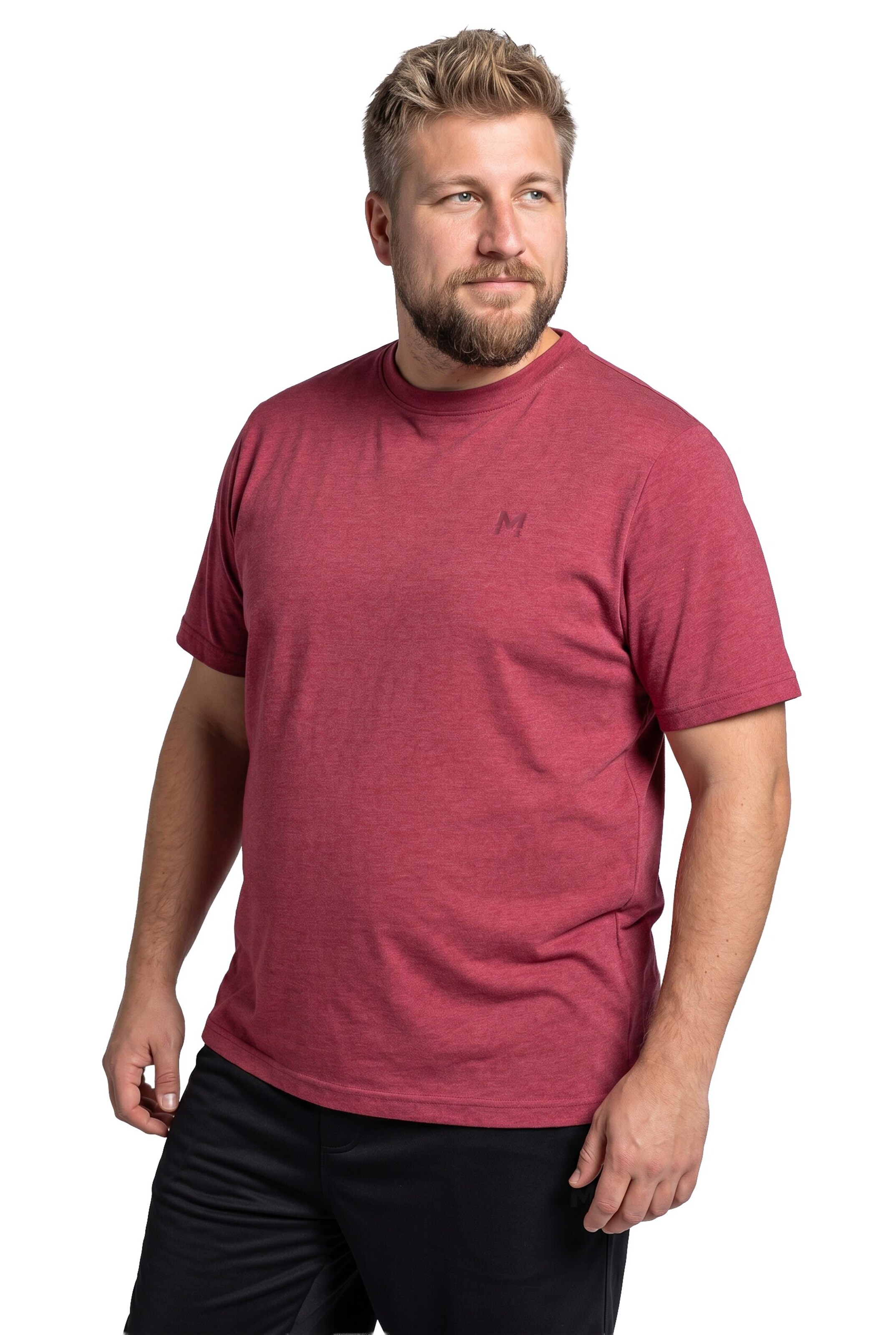 Men Plus Shirt in Red: front
