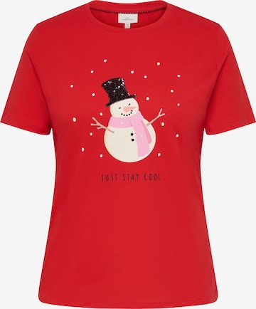 T-shirt 'CARKITA' ONLY Carmakoma en rouge : devant