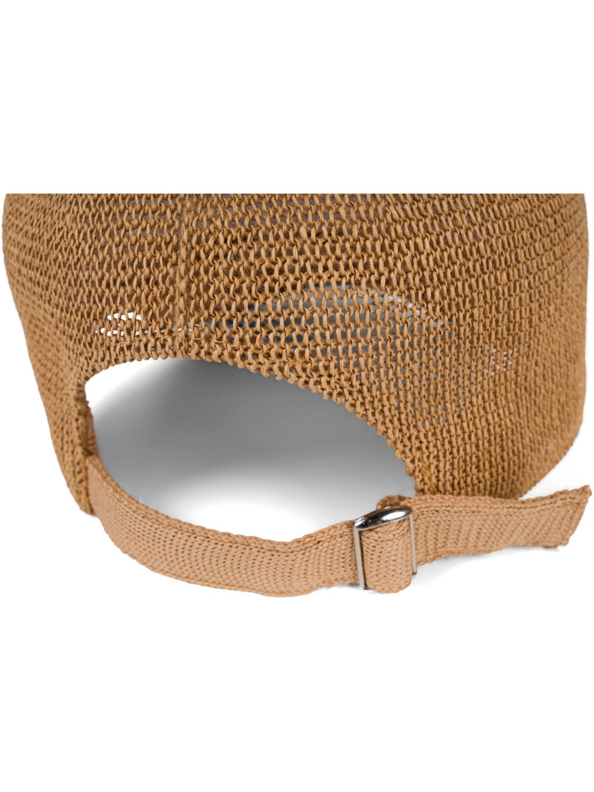 styleBREAKER Cap 'Papierstroh Baseball Cap' in Beige