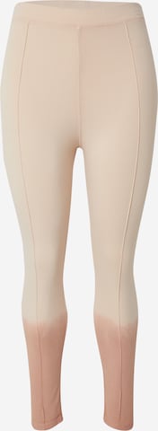 Public Desire Curve Skinny Legginsy w kolorze beżowy: przód