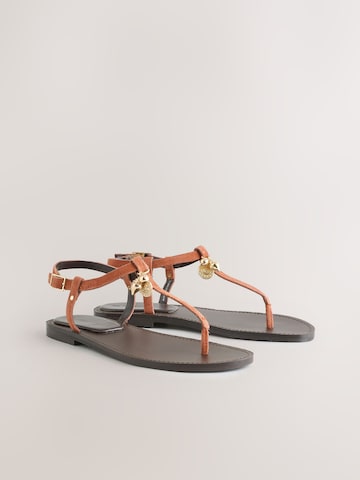 Next T-Bar Sandals in Orange