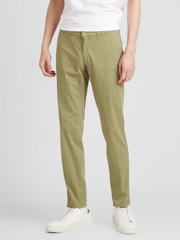 Coupe slim Pantalon chino 'SILVIO' BRAX en vert : devant