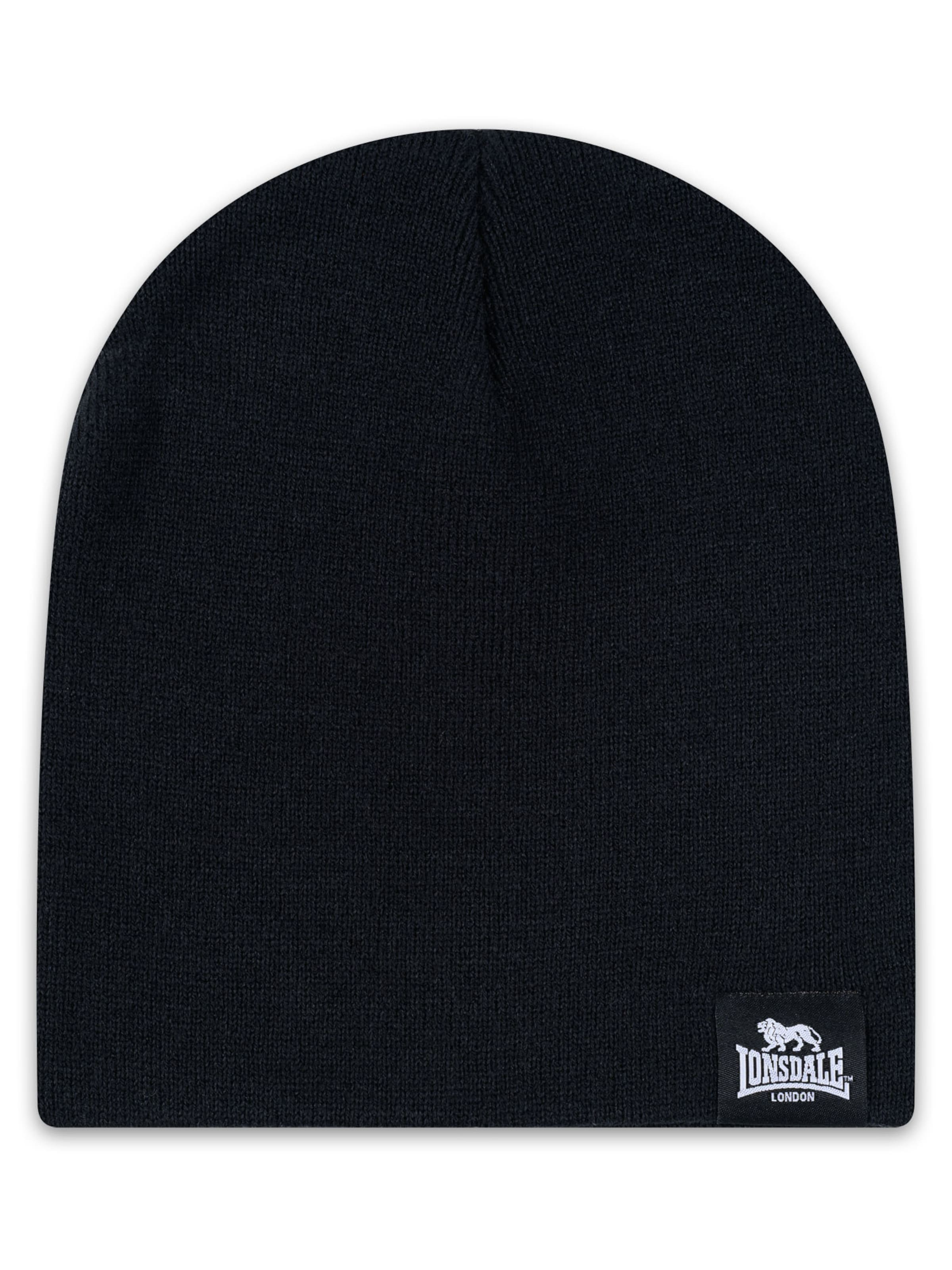 LONSDALE - Gorra 'Knitsley' en negro: frente