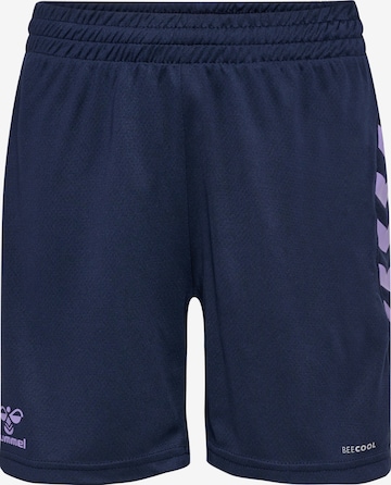 Hummel Regular Workout Pants 'Staltic Poly' in Blue: front