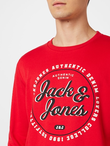 JACK & JONES - Sweatshirt 'Andy' em vermelho
