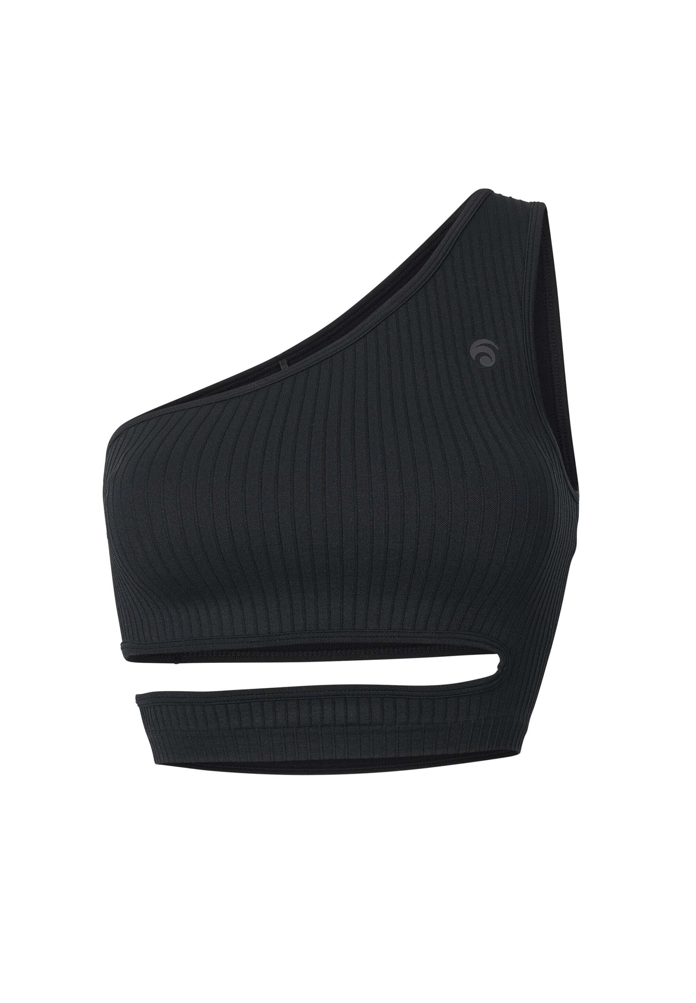 OCEANSAPART Sports Top 'Elodie' in Black: front