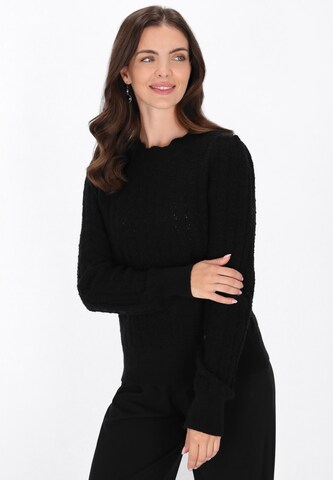 Pull-over usha BLACK LABEL en noir : devant