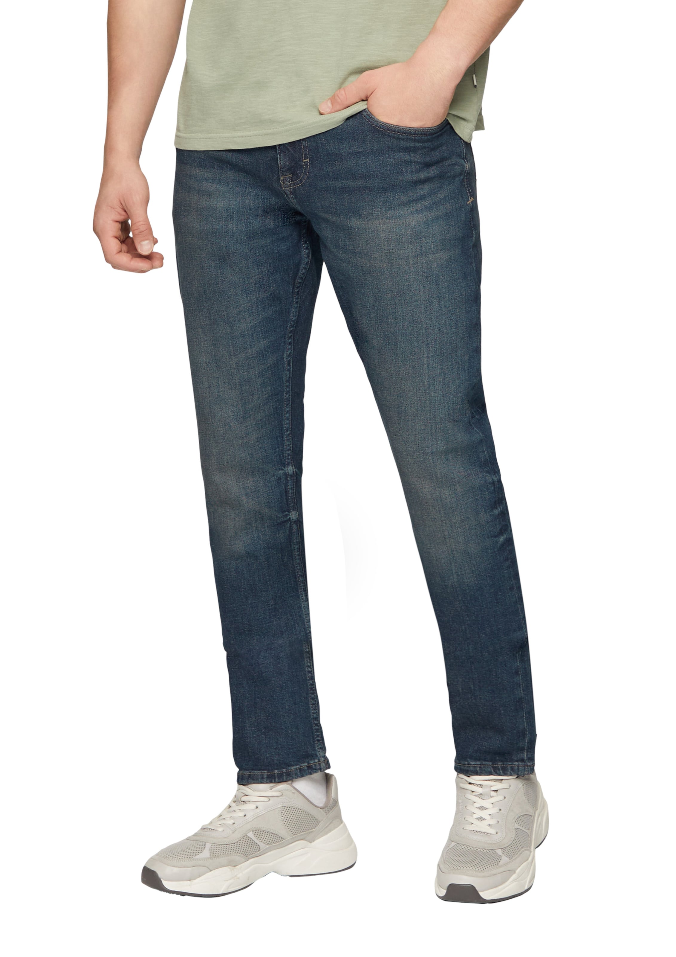 QS Slimfit Jeans 'Rick' in Blauw: voorkant