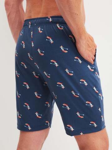 CALIDA Pyjamahose 'RMX Sleep Weekend'‌‌‌ in Blau