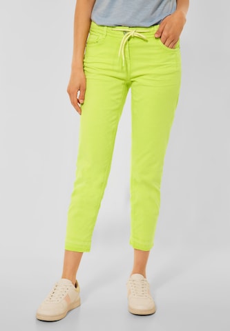 CECIL Slim fit Pants in Yellow: front