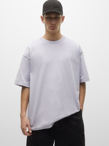 T-Shirt Pull&Bear en violet : devant