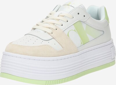 Calvin Klein Jeans Zapatillas deportivas bajas 'ELLA' en beige / verde claro / blanco, Vista del producto