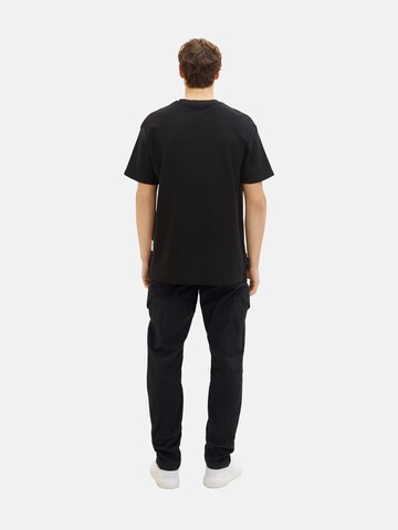 TOM TAILOR DENIM Regular Cargo Pants in Black