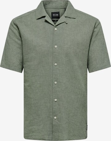 Only & Sons Slim Fit Skjorte 'Caiden' i grøn: forside