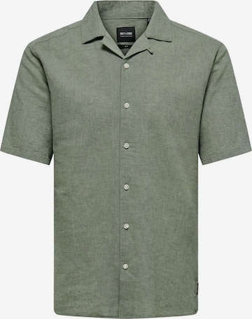 Only & Sons Slim fit Overhemd 'Caiden' in Groen: voorkant