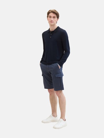 TOM TAILOR - regular Pantalón cargo en azul
