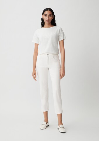 COMMA Slim fit Pants in White: front