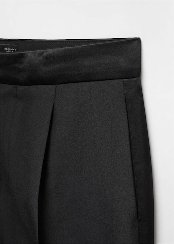 MANGO Wide leg Pleat-Front Pants 'Party' in Black