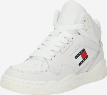 Sneaker alta 'NEW BASKET' di Tommy Jeans in bianco: frontale