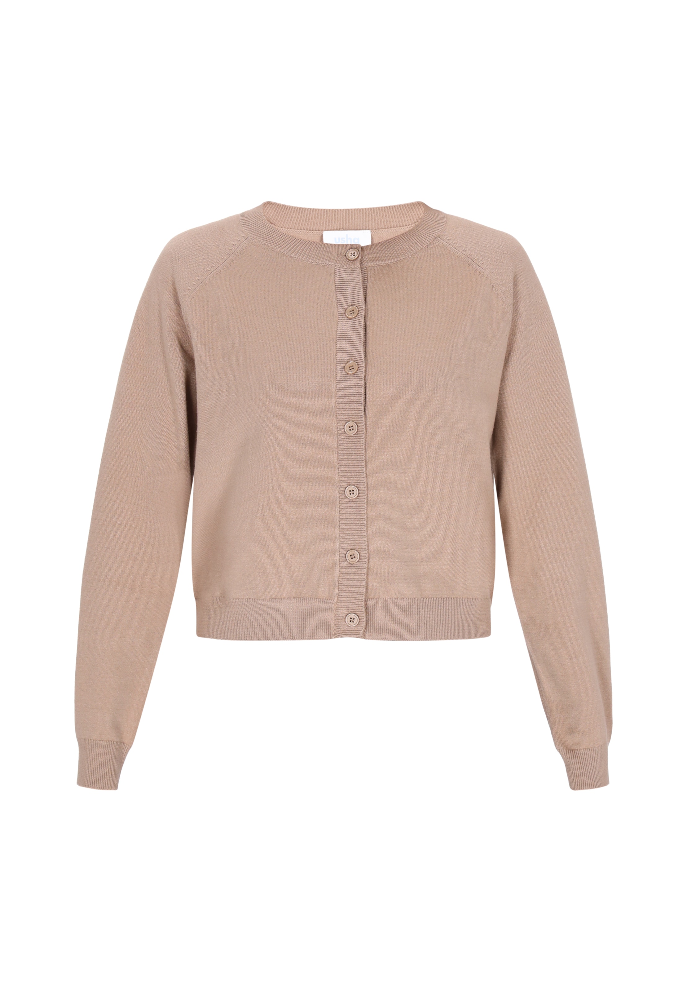 usha BLUE LABEL Strickjacke in Beige: Vorderseite