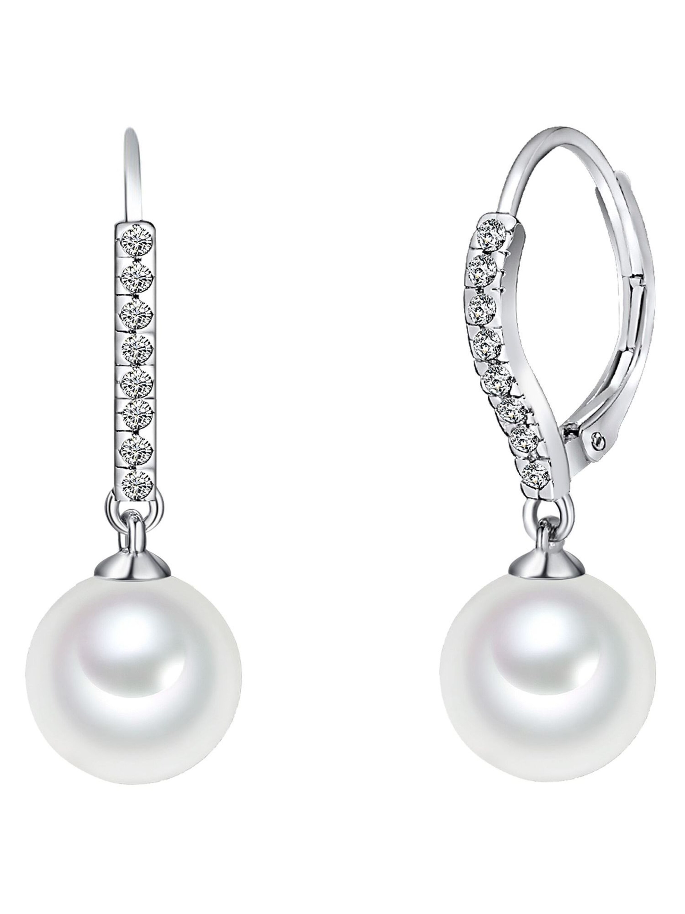 Lulu & Jane Earrings in Silver: front