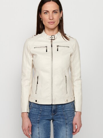 KOROSHI Between-season jacket in White: front