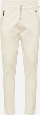 Elias Rumelis Slim fit Trousers with creases in Beige: front